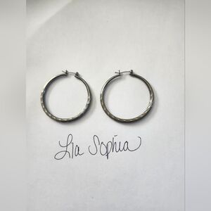 LIA SOPHIA Silver Hoops